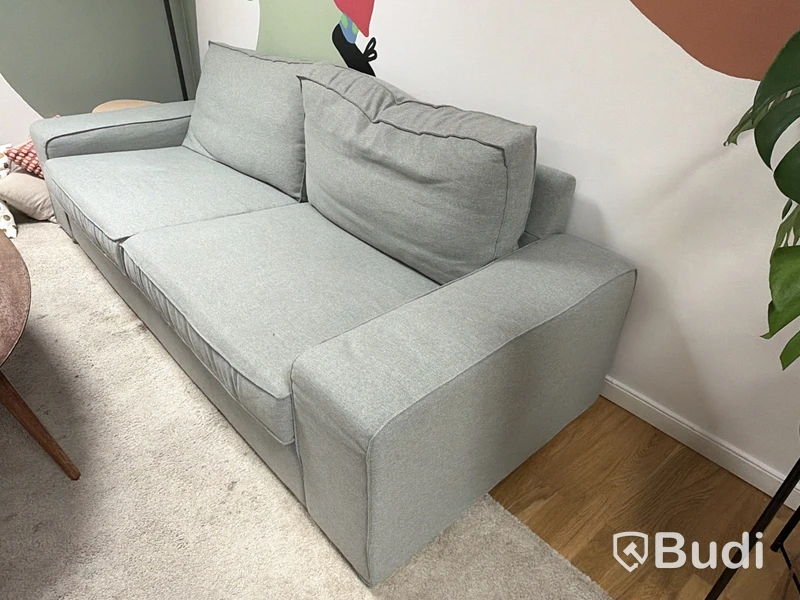 Soffa grå, tyg, 2-sits, IKEA