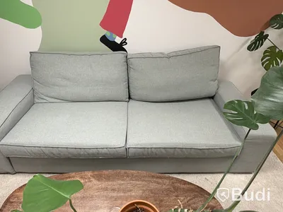 Soffa grå, tyg, 2-sits, IKEA
