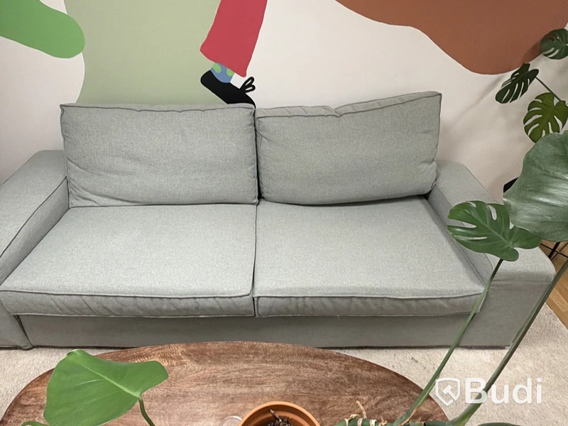 Soffa grå, tyg, 2-sits, IKEA
