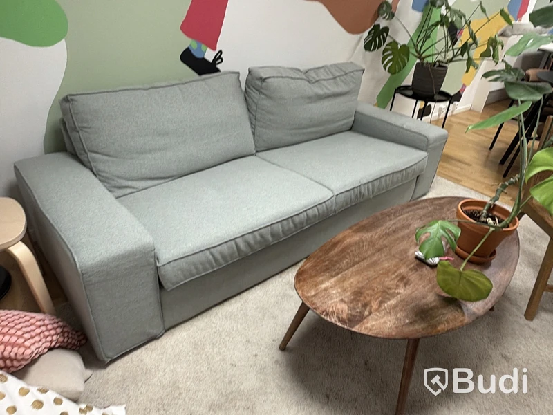 Soffa grå, tyg, 2-sits, IKEA