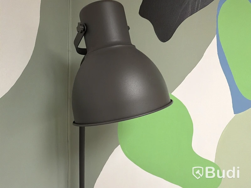 Golvlampa grå med dimmer