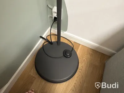 Golvlampa grå med dimmer