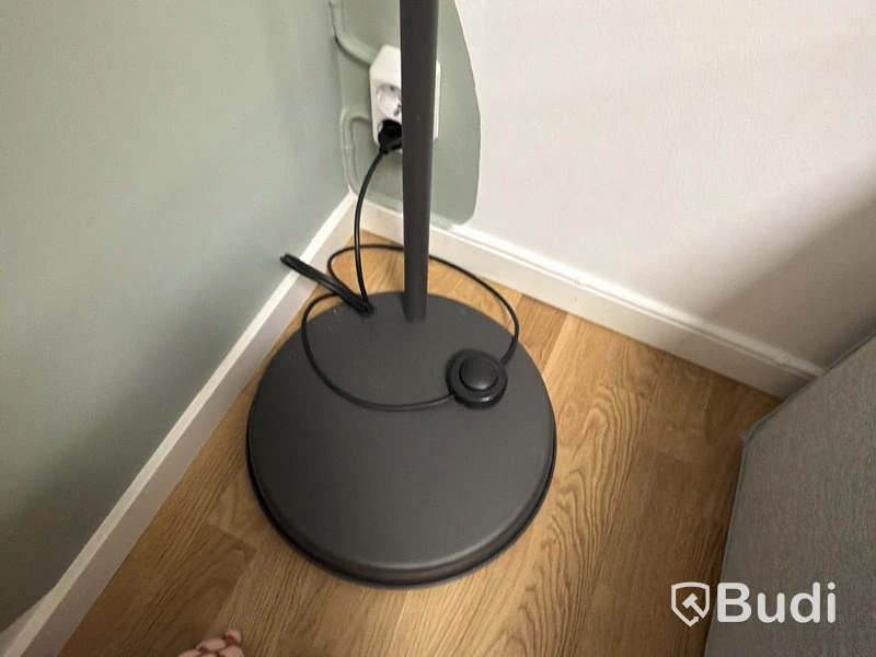 Golvlampa grå med dimmer