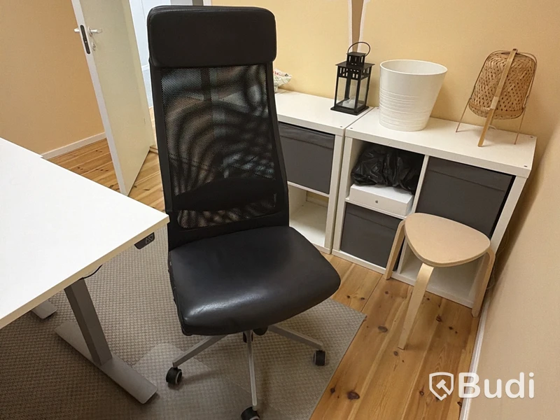 Kontorsstol mesh, svart, justerbar