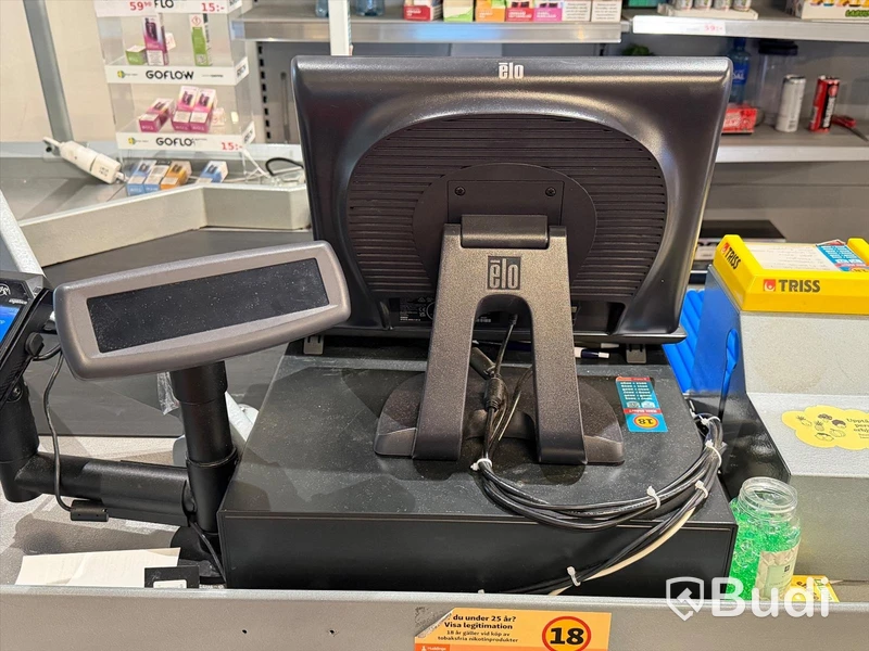 Kassasystem - Elo ET1515LS, touchskärm med streckkodsscanner och kvittoskrivare