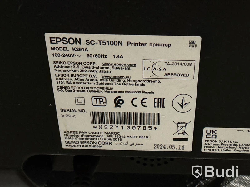 Storformatskrivare, Epson SC-T5100N -2024