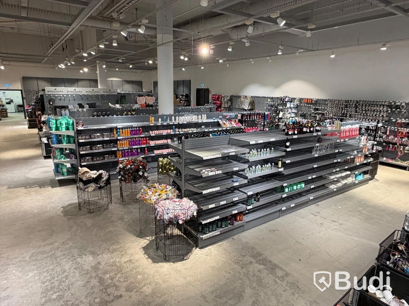 Komplett butiksinredning från ONGO Heron City (2000m²) inkl 4 st kassalinjer och 2 st entrésystem
