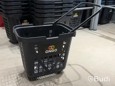 Butikskorg med hjul, ca 70 st