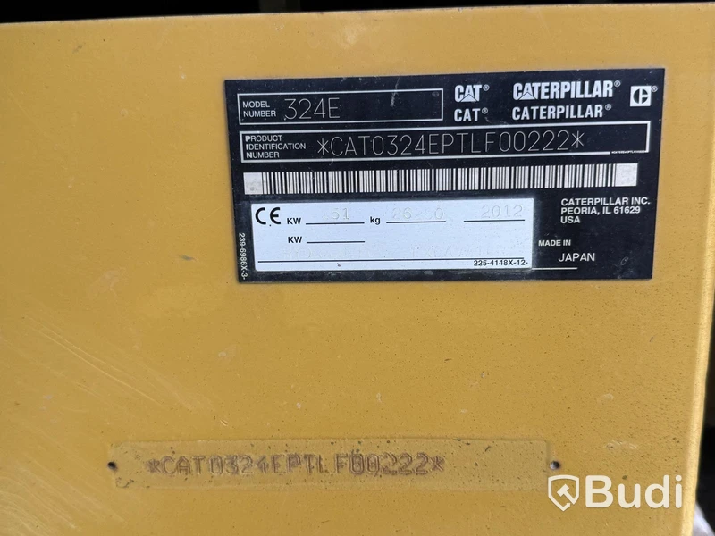 Bandgrävare Cat 324EL | 3 st redskap | 2012