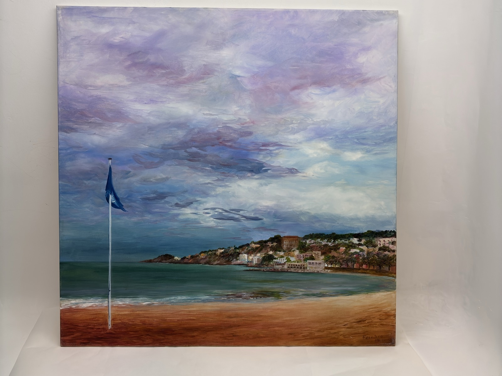 Canvastavla - Signerad "Oleo"