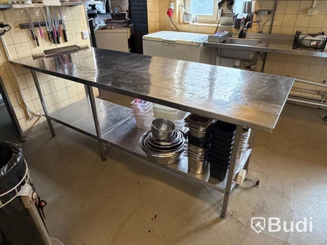 Arbetsbänk rostfritt, 240x80 cm