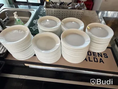 Assorted lot for lunch service, incl. side plates, glasses and cutlery