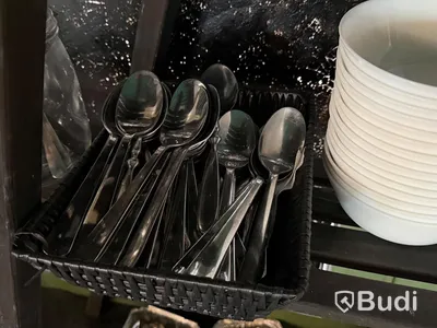 Assorted lot for lunch service, incl. side plates, glasses and cutlery