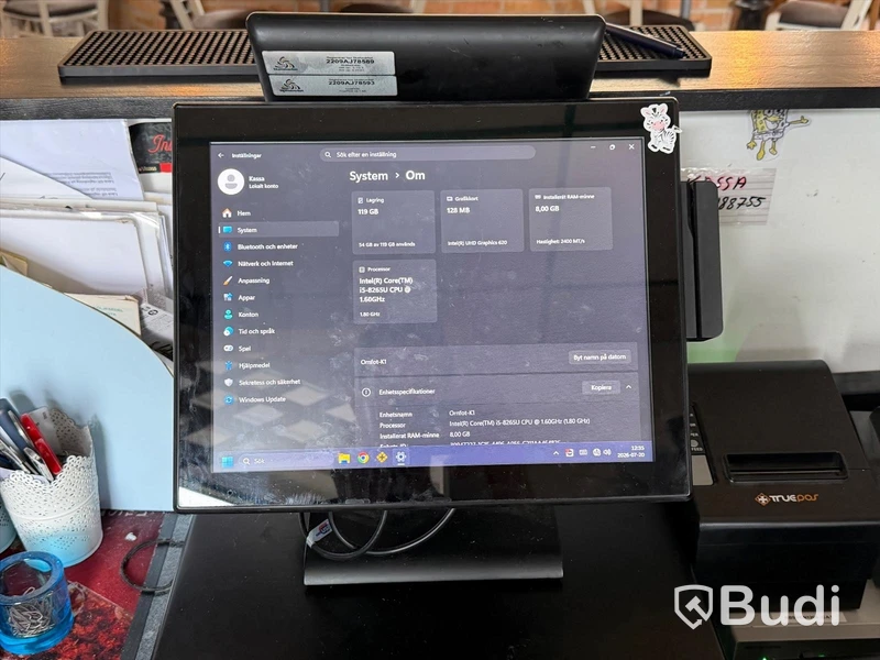 POS system - TruePOS Terminal B15S with 3 PAX card readers and receipt printer