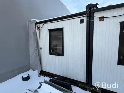 Tälthall 480m² med port och 2 kontor i kopplad byggbod