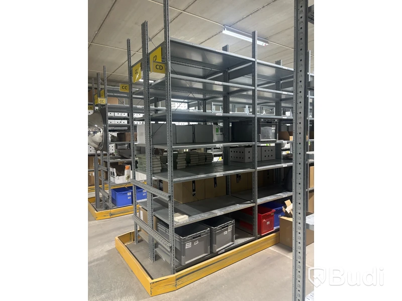 Lagerhyllsystem SSI Schaefer 19 sektioner, höjd 297 cm.