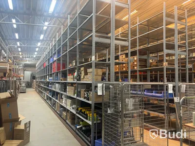 Lagerhyllsystem SSI Schaefer 10 sektioner, höjd 450 cm.