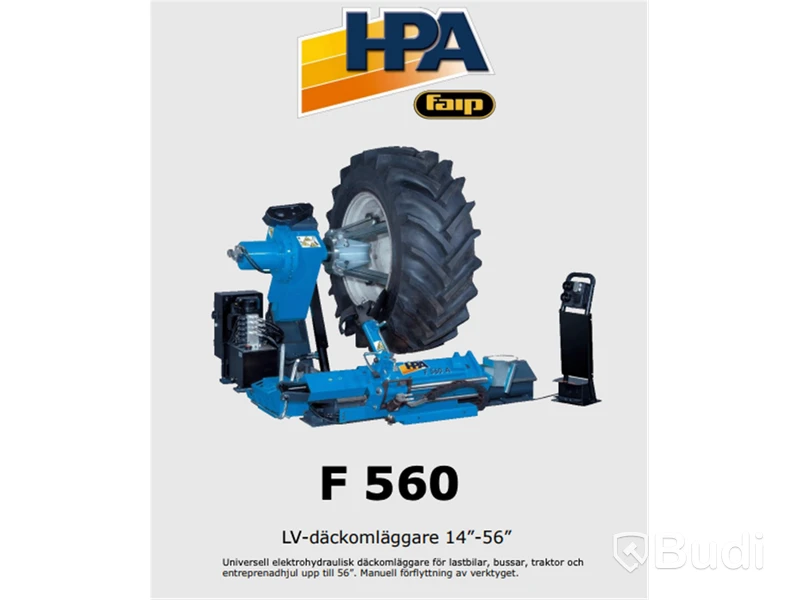 Däckmonteringsmaskin last & entreprenad HPA F560A, 2008