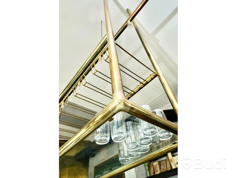 Glasställ glasspjut, takhängd, 208x46