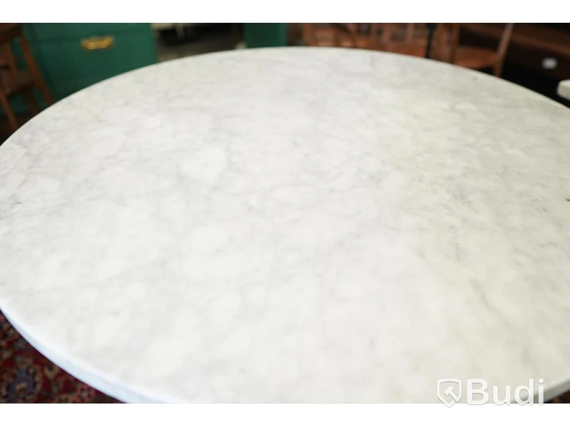 Runt bord med marmorskiva 100cm i diameter