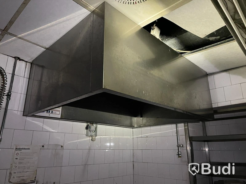 Ventilationssystem med sugkåpa 315x141cm med utsugningsfläkt och tilluftaggregat samt styrsystem från Weeland