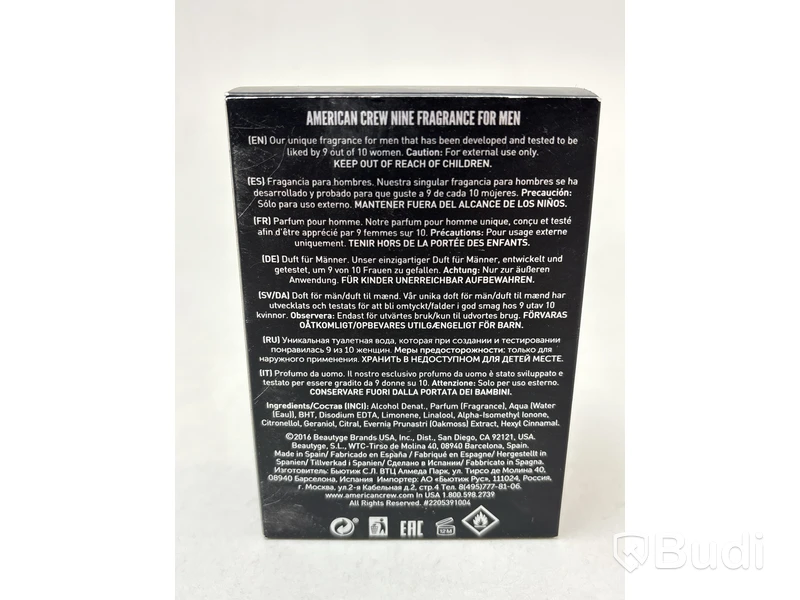 3 st. Parfym American Crew NINE For Men á 75 ml