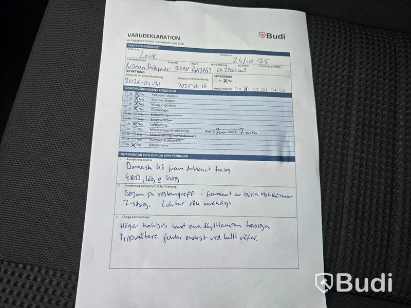 Personbil NISSAN PATHFINDER 5D 2,5 -2008 | DIESEL