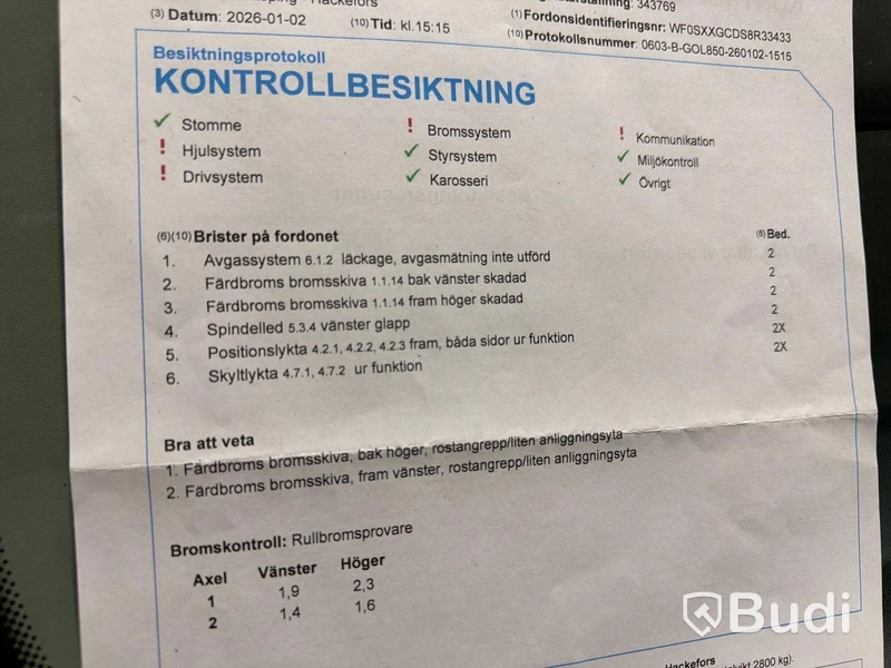 Ford Focus 1.8 Flexifuel Kombi (125hk) -2008 (rep-objekt)