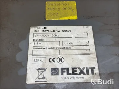 Ventilationsaggregat Flexit L40R, 3-fas, 400 V