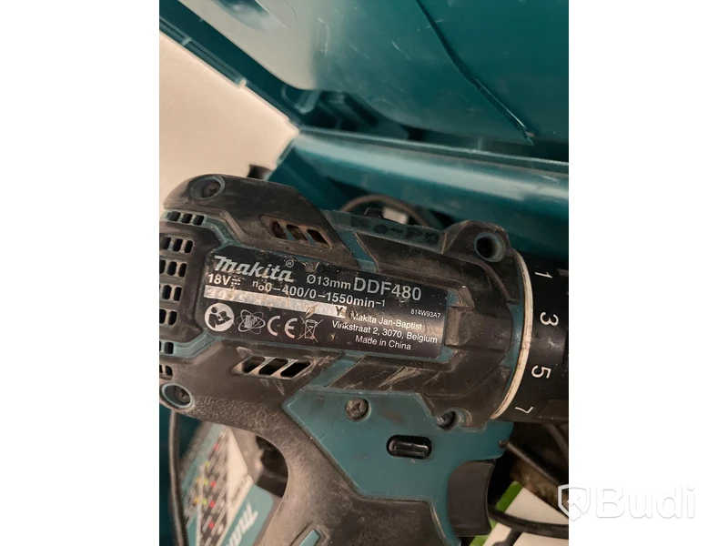 Makita Borr DDF480 ink batteri och laddare