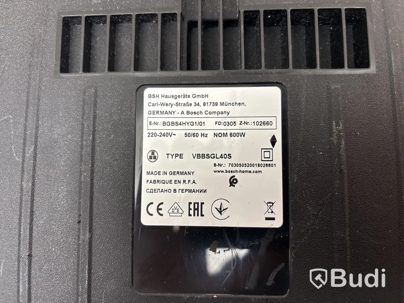 Dammsugare Bosch, Bgbs4hyg1