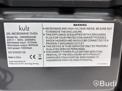Mikrovågsugn Kulz, KMW6020GB