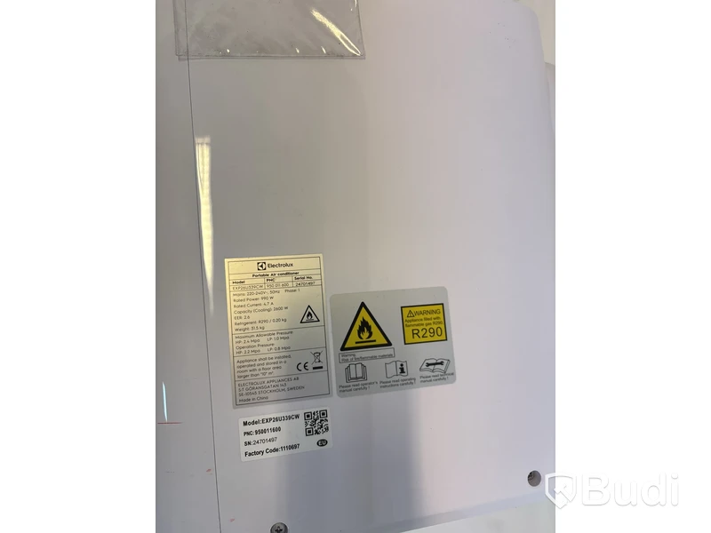 Luftkonditionering Electrolux Portabel med avfuktning, EXP26U339CW