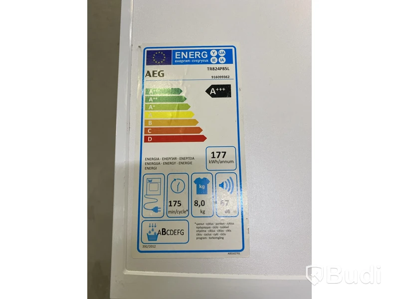 Torktumlare AEG, TR824P85L