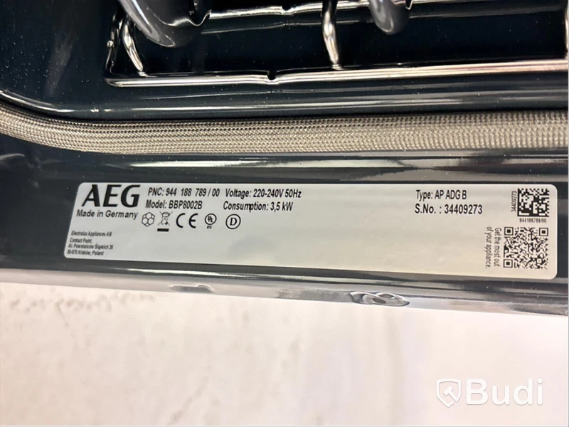 Inbyggnadsugn AEG, 8000-serien BBP8002B