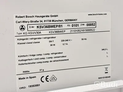 Kylskåp Bosch Serie 6 KSV36BWEP