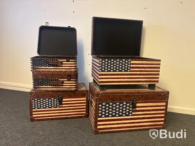 5 st. förvaringsboxar / väskor USA