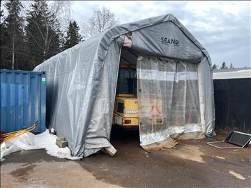 Tälthall Scandi, höjd 4 meter, längd 12 meter, bredd 5 meter