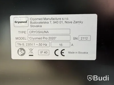 Kryokabin, Cryosauna Cryomed Pro 2020 -22