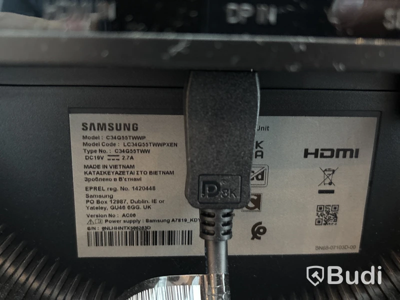Gamingskärm Samsung C34G55TWWP, 34 tum