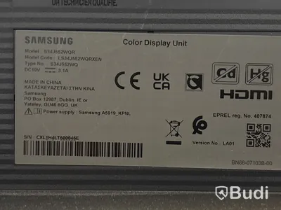 Samsungz zs 34 tums dataskärm S34J552WQRXEN
