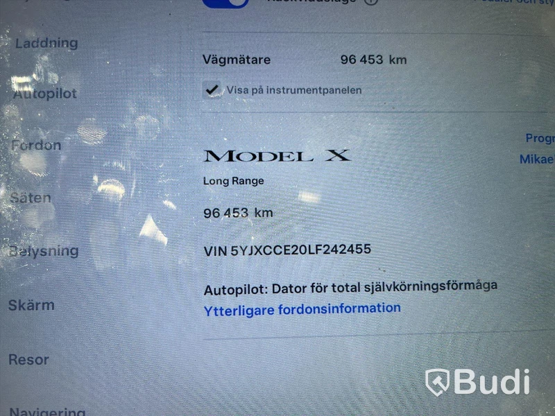 Personbil | Tesla Model X-2020 | Long Range  | 423hk | Autopilot total självkörningsförmåga