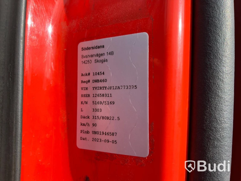 Lastbil | Volvo FH 460 | Bodbil HIAB XS855  | 2014 |