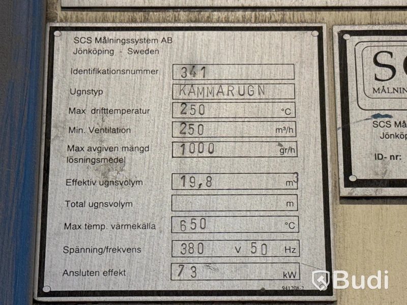 Pulverlackeringslinje med kammarugn SCB - 1997