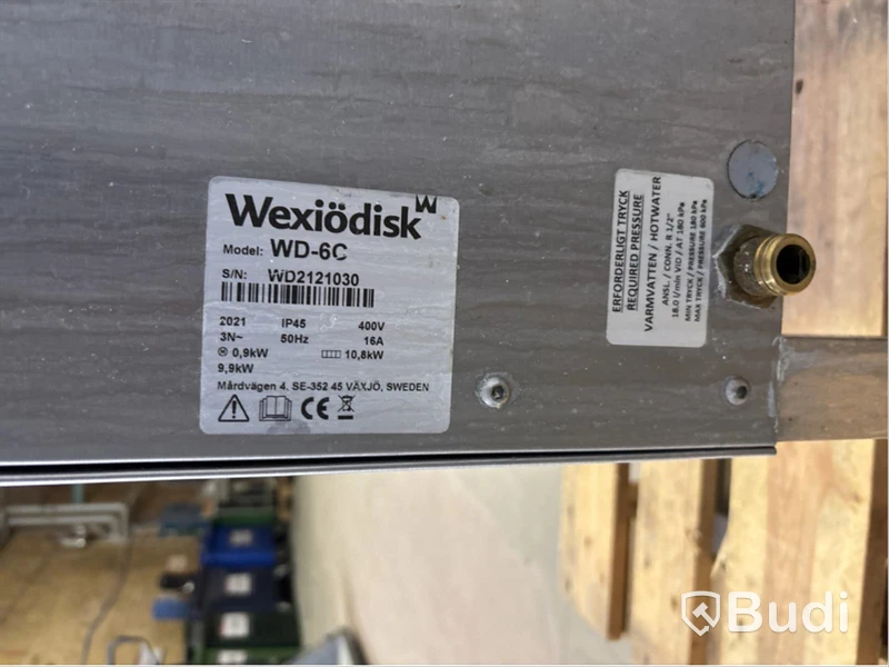 Diskmaskin Wexiodisk WD2121030 WD-6C, inklusive 2 st. arbetsbänkar