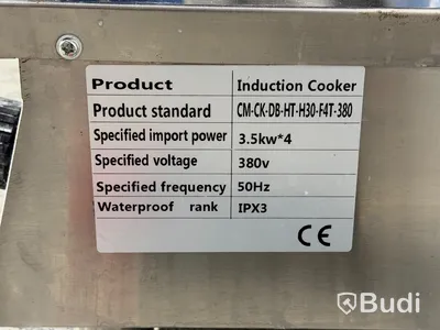 Induktionshäll, 4 zoner, 14 kW