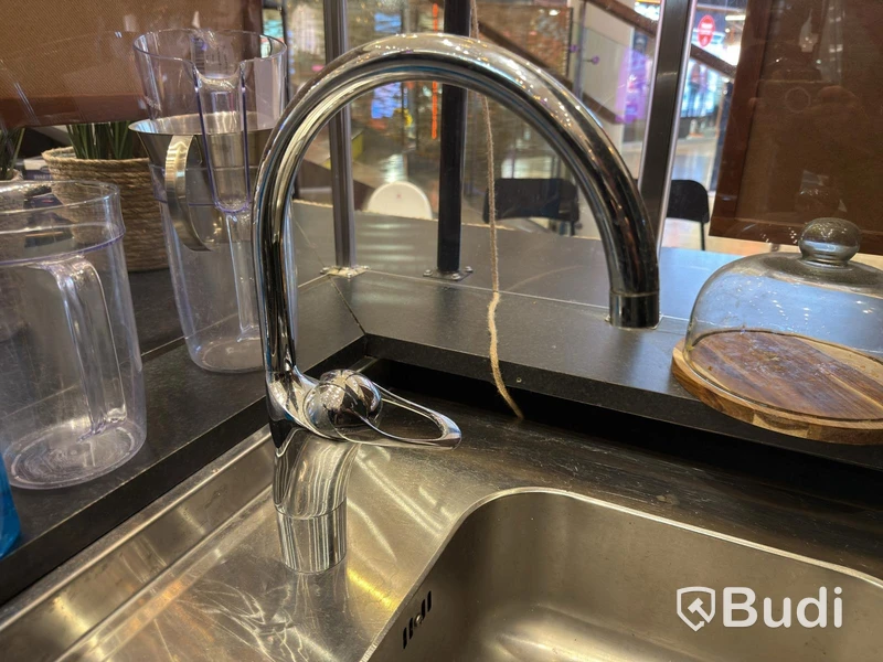 Stainless steel sink unit with sink & tap | 55 x 65 x 88 cm
