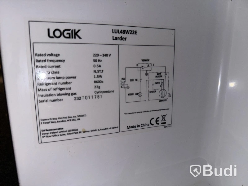 Logik fridge LUL48W22E