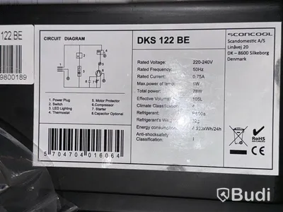 Scandomestic DKS 122 BE Refrigerator | 105 L