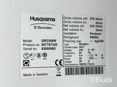 Husqvarna Refrigerator QR2345W | 378 L